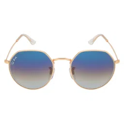 Ted Smith Blue Round UV Protection Unisex Sunglasses image 2