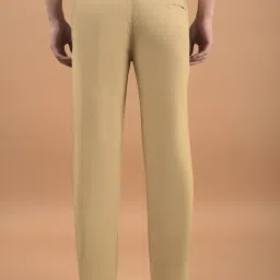 Cantabil Men's Solid Light Khaki Solid Full Length Lower image 2