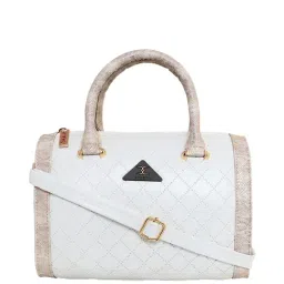 Esbeda White Textured Medium Handbag-picture-17