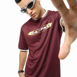 Bewakoof Red Relaxed Fit Printed T-Shirt image 2