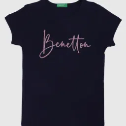 United Colors of Benetton Kids Navy Cotton Printed T-Shirt-picture-30