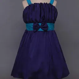 The Magic Wand Kids Royal Blue Regular Fit Dress-image-75