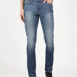 Lee Dark Blue Straight Fit Lightly Washed Jeans-picture-29