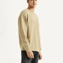 Levi's Beige Cotton Regular Fit Self Pattern Sweatshirt image 2