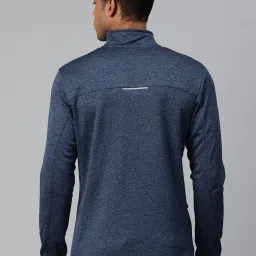 ALCIS Blue Slim Fit Self Design Sweatshirt image 2