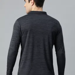 ALCIS Dry Tech Black Slim Fit Graphic Print Sports Polo T-Shirt image 2