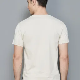 BOSSINI Beige Cotton Regular Fit Printed T-Shirt image 2