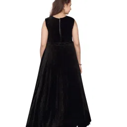 Aarika Kids Peach & Black Embellished Gown image 2