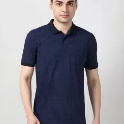 Peter England Black Cotton Regular Fit Polo T-Shirt-picture-18