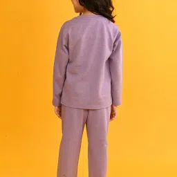 Anthrilo Girls Purple Pyjama Set image 2