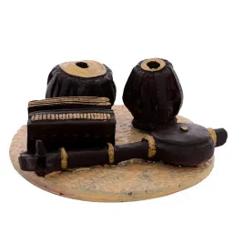 eCraftIndia Polyresin Musical Instruments Pen & Visiting Card Holder image 3