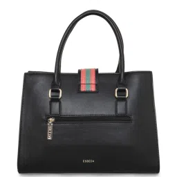 Esbeda Elegant Classic Black PU Solid Handbag image 2