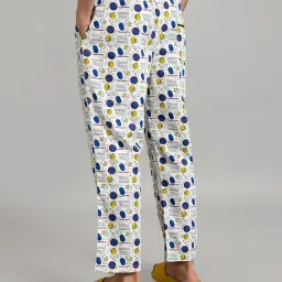 Bewakoof White Printed Nightwear Pyjamas image 2