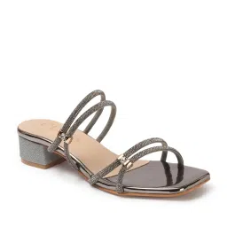 Carlton London Women's Gunmetal Casual Sandals image 2