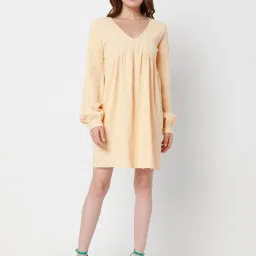 Vero Moda Orange Regular Fit & Flare Dress image 4