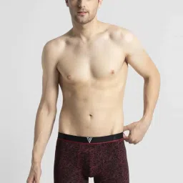 van heusen Vh Innerwear Black Cotton Regular Fit Printed Trunks image 1