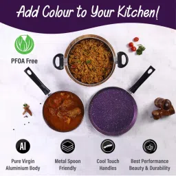 Wonderchef Purple Stainless Steel Cookware Set (1.8 L) image 2