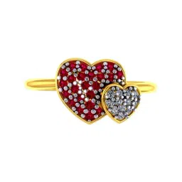 P.C. Chandra Jewellers 18k Yellow Gold Heart Shaped Diamond Ring for Women & Girls-picture-24