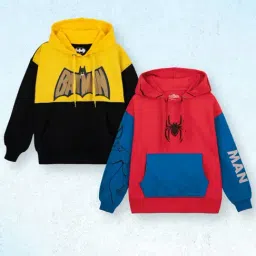 Nap Chief Boys Yellow & Red Cotton Relaxed Fit Character Based Hoodie -Pack of 2-picture-11
