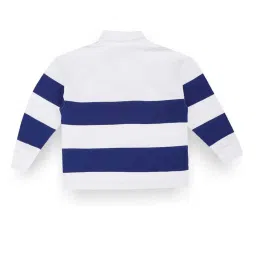Tommy Hilfiger Kids Blue Cotton Color Block Full Sleeves Sweater image 2