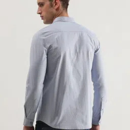 Lee Sky Blue Slim Fit Striped Shirt image 2