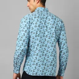 Louis Philippe Jeans Blue Cotton Slim Fit Printed Shirt image 2