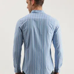 Lee Blue Slim Fit Striped Shirt image 2