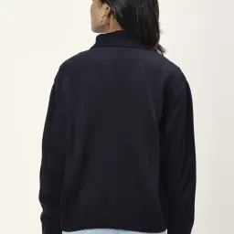 Honey by Pantaloons Navy Self Pattern Sweater image 2