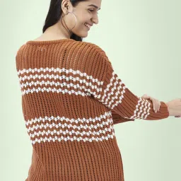 Honey by Pantaloons Brown Jacquard Pattern Sweater image 2