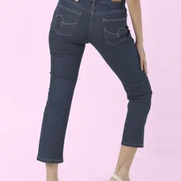 People by Pantaloons Blue Cotton High Rise Jeans image 2