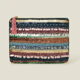 Accessorize London Multicolor Embellished Pouch image 2