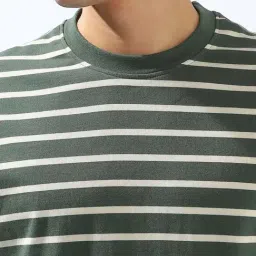 High Star Multicolor Cotton Relaxed Fit Striped T-Shirt image 4