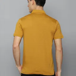 Louis Philippe Sport Yellow Cotton Slim Fit Printed Polo T-Shirt image 2