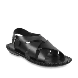 Mochi Men's Black Back Strap Sandals image 2