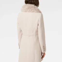 Forever New Cream Regular Fit Coat image 2