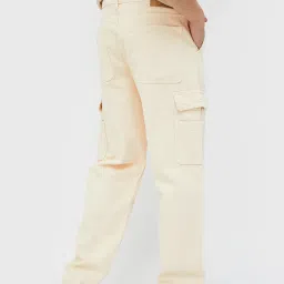 Forca By Lifestyle Beige Jogger Fit Cargo Jeans image 2