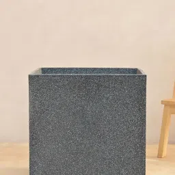 Ugaoo Qubec Midnight Stone Plastic Extra Large Planter image 2