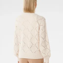 Forever New White Self Design Jumper image 2
