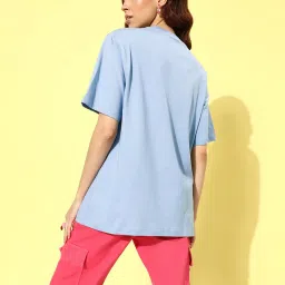 Dillinger Purple Cotton Striped Oversized T-Shirt image 2