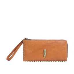 Hidesign Maasai Tan Textured Zip Around Wallet for Women image 2