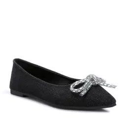 London Rag Women's Black Ballerinas image 2