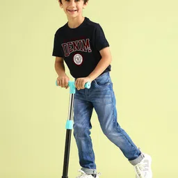 U.S. Polo Assn. Kids Boys Brandon Slim Fit Mid-Rise Heavy Fade Stretchable Jeans-image-13