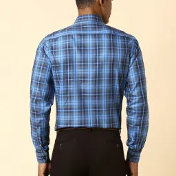 Allen Solly Blue Cotton Slim Fit Checks Shirt image 2