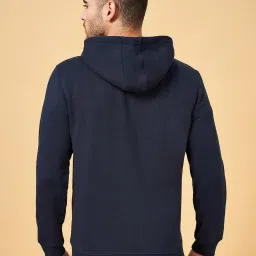 Urban Ranger by Pantaloons Dark Navy Regular Fit Hooded Sweatshirt image 2