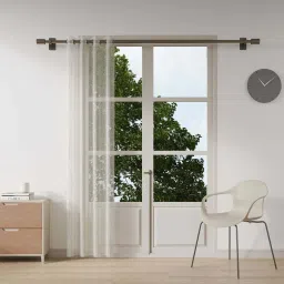 Ddecor Live Beautiful Beige Polyester 7 ft Door Curtain image 2