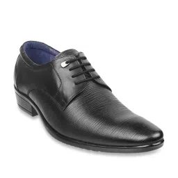 Metro Men's Black Derby Shoes image 2