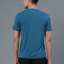 Red Tape Teal Blue Regular Fit Printed Sports T-Shirt image 2