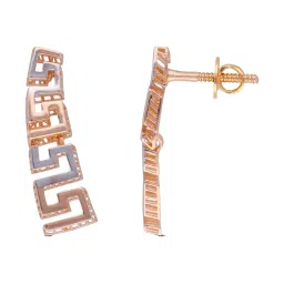 C. Krishniah Chetty Group Gold Geometric Grace Rose Staircase Earrings image 2