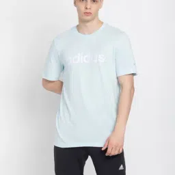 Adidas Blue Cotton Regular Fit Printed Sports T-Shirt-image-67