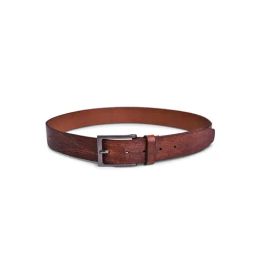 BELWABA Brown Textured Casual Leather Belt for Men-picture-42